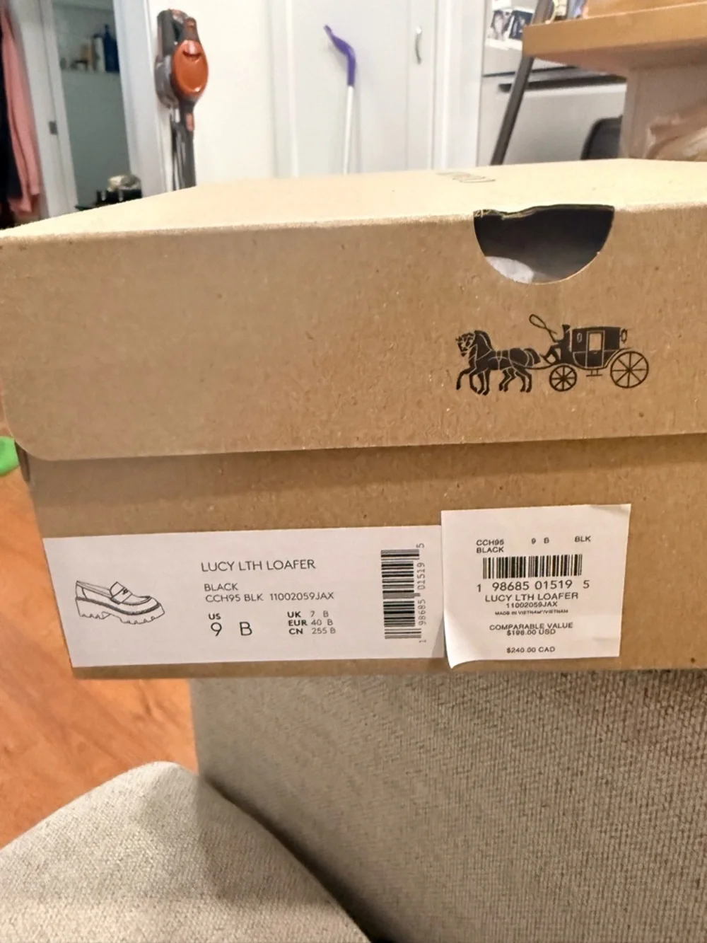 Coach Black Lucy Leather Loafer Box - Picture 2 of 8